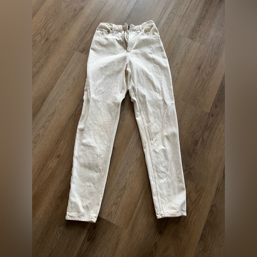 White Straight-Leg Jeans